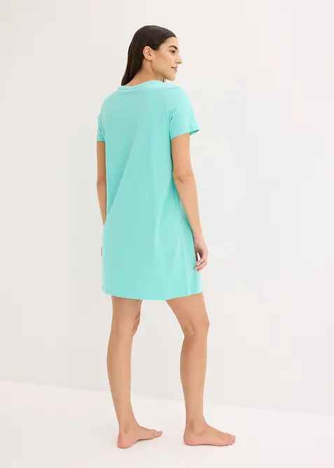 Camicia da notte corta in puro cotone, bonprix