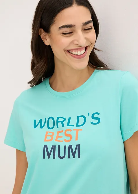 Camicia da notte corta in puro cotone, bonprix