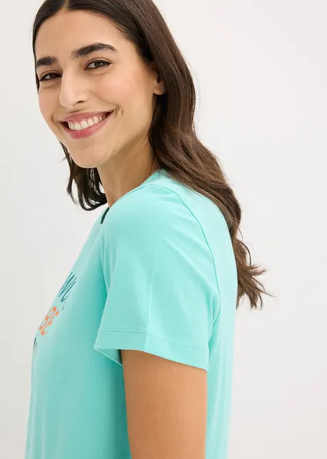 Camicia da notte corta in puro cotone, bonprix