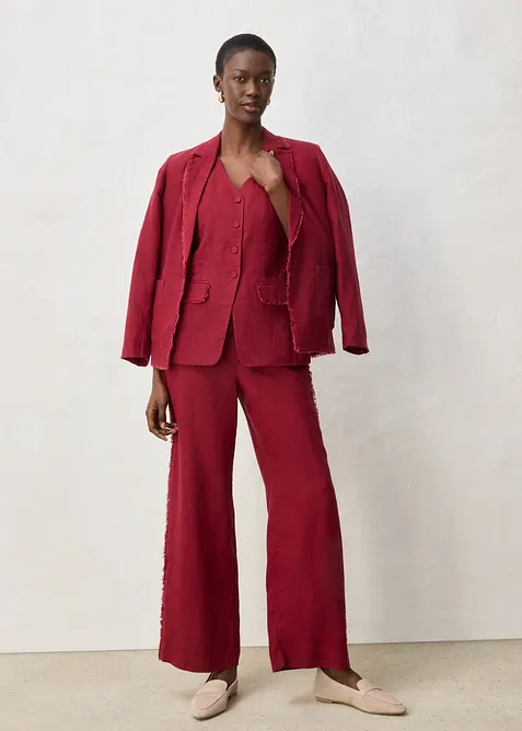 Pantaloni in lino a gamba larga, bonprix