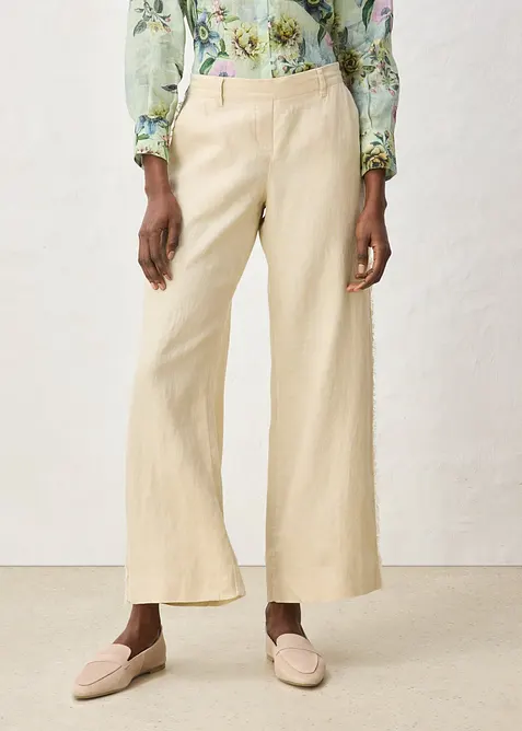 Pantaloni in lino a gamba larga, bonprix