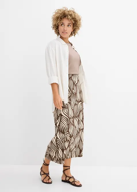 Gonna in jersey di cotone biologico elasticizzato, bonprix