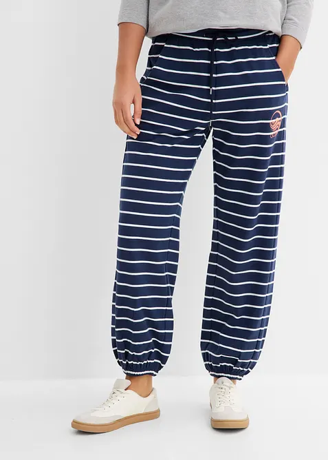 Pantaloni in felpa di misto cotone, bonprix
