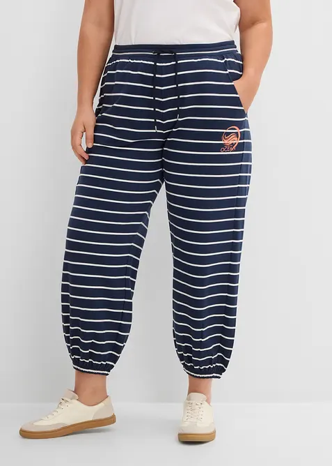 Pantaloni in felpa di misto cotone, bonprix