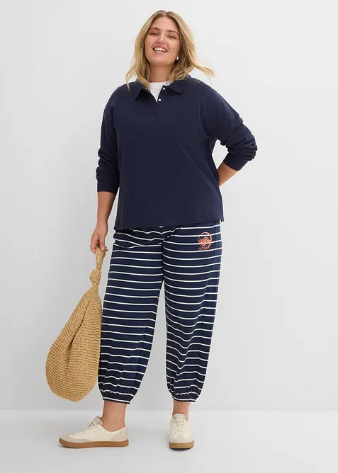 Pantaloni in felpa di misto cotone, bonprix