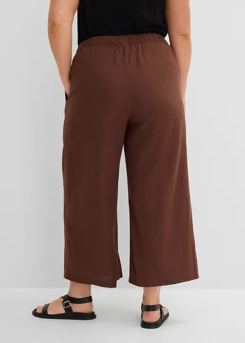 Pantaloni culotte in misto lino, bonprix