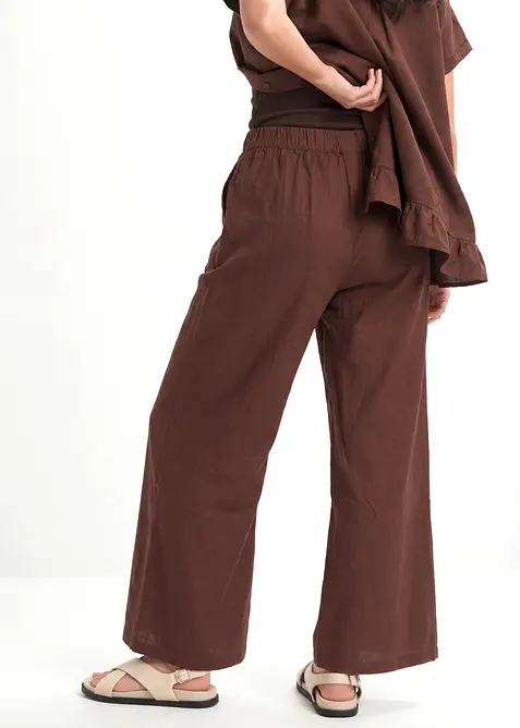 Pantaloni culotte in misto lino, bonprix