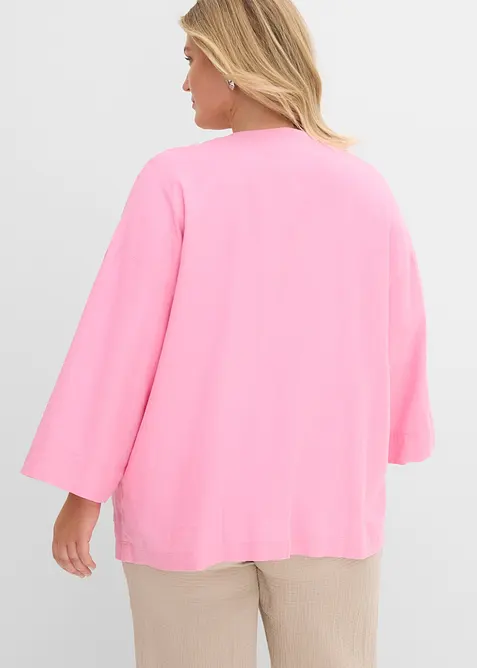 Camicetta in misto lino con maniche a kimono, bonprix