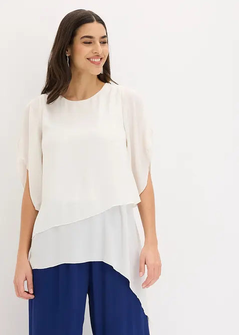 Blusa asimmetrica a pi&ugrave; veli, bonprix