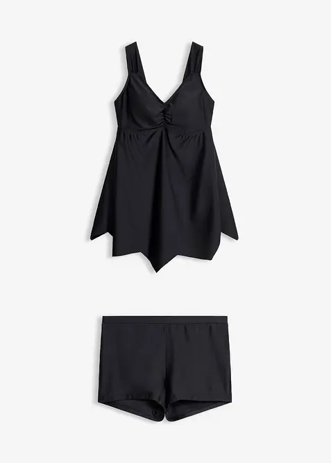 Tankini lungo con fondo a zigzag (set 2 pezzi), bonprix