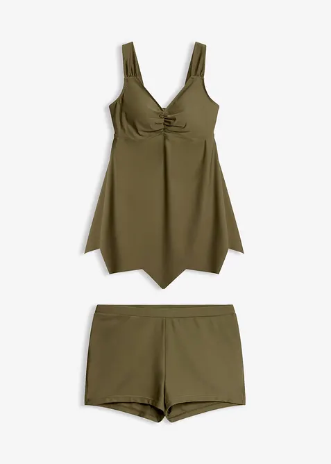Tankini lungo con fondo a zigzag (set 2 pezzi), bonprix