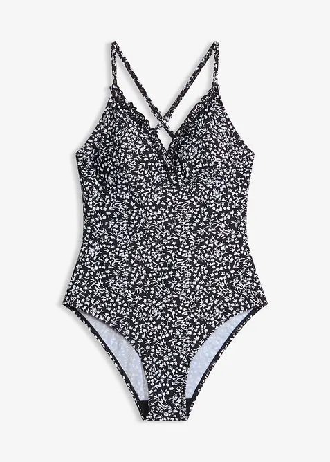 Costume intero con spalline incrociate, bonprix