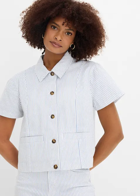 Giacca di jeans a righe, bonprix