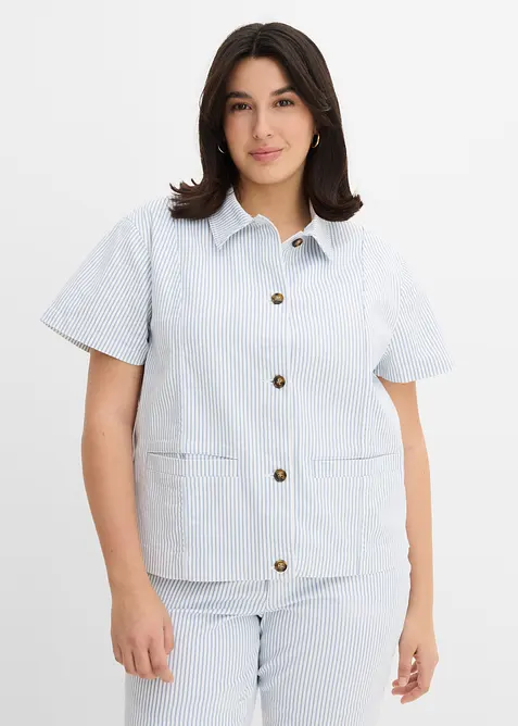 Giacca di jeans a righe, bonprix