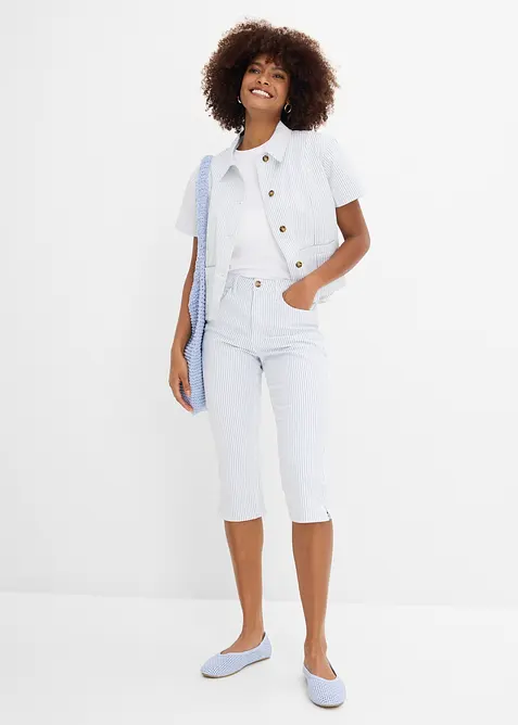 Jeans capri, vita media, bonprix