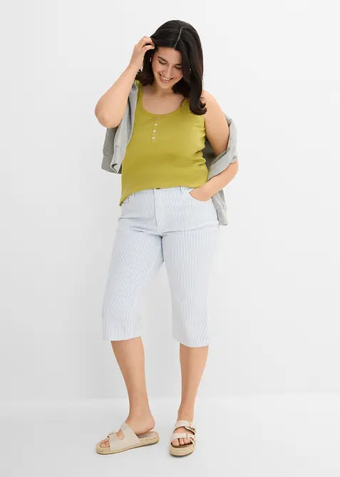 Jeans capri, vita media, bonprix