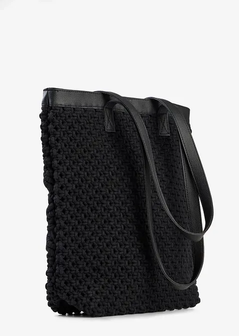Borsa shopper in macram&egrave;, bonprix