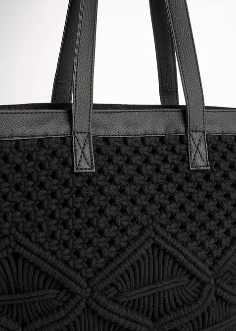 Borsa shopper in macram&egrave;, bonprix