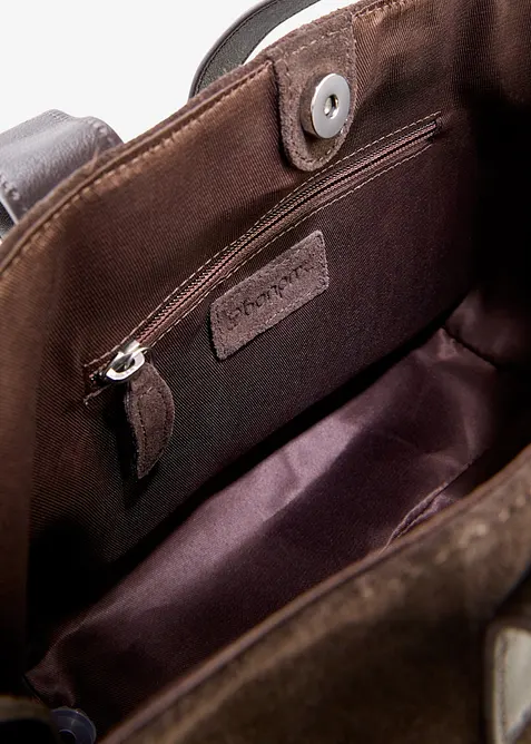 Borsa a mano in pelle scamosciata, bonprix