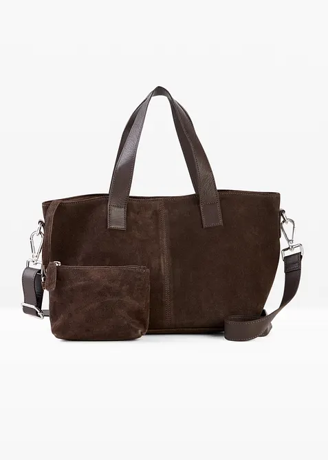 Borsa a mano in pelle scamosciata, bonprix