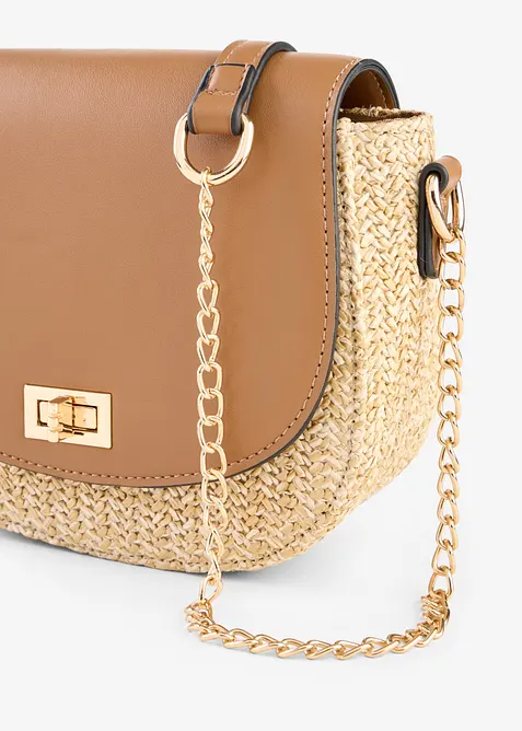 Borsa effetto paglia a tracolla, bonprix
