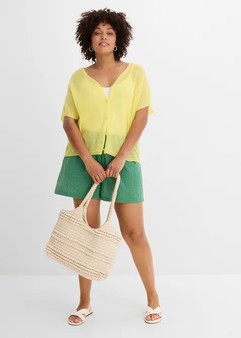 Cardigan oversize a maniche corte, bonprix