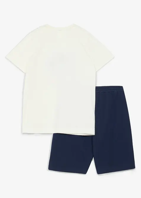 T-shirt e pantaloni corti in felpa di puro cotone biologico (set 2 pezzi), bonprix