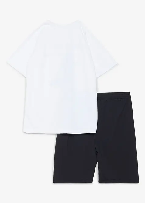 T-shirt per sport e pantaloni corti in materiale ad asciugatura rapida (set 2 pezzi), bonprix