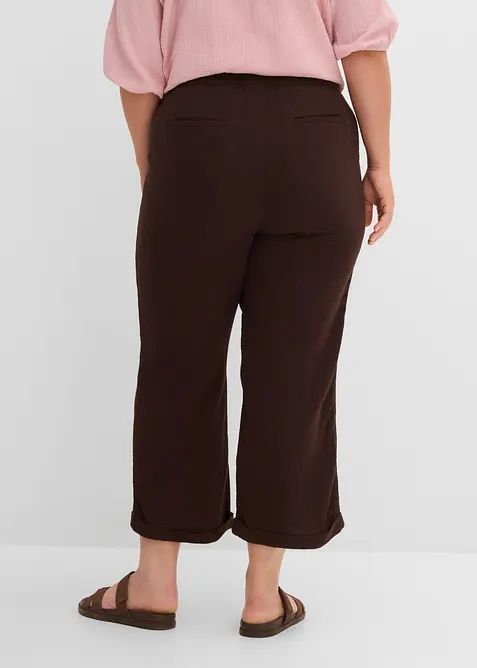 Pantaloni culotte in mussola di puro cotone, bonprix