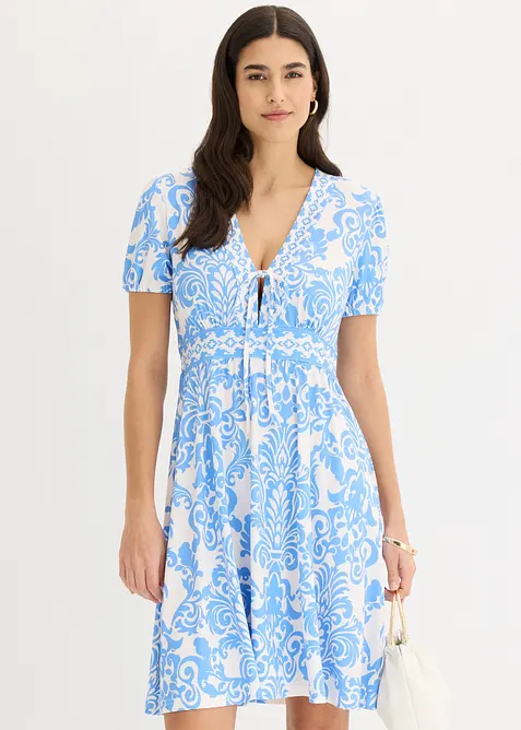 Abito di jersey con scollatura profonda, bonprix