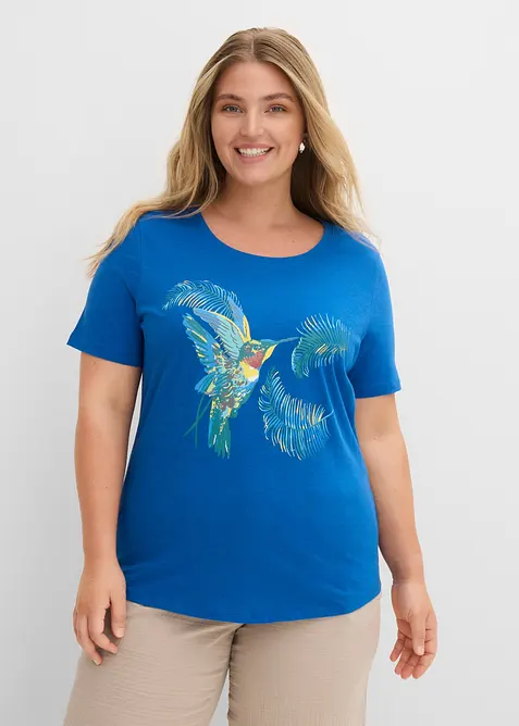 Maglia in cotone con stampa, bonprix