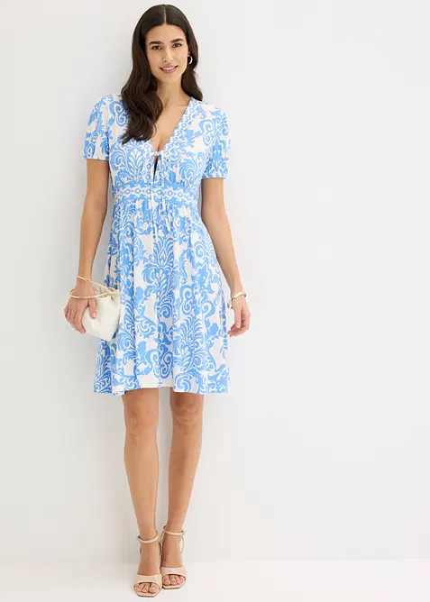 Abito di jersey con scollatura profonda, bonprix