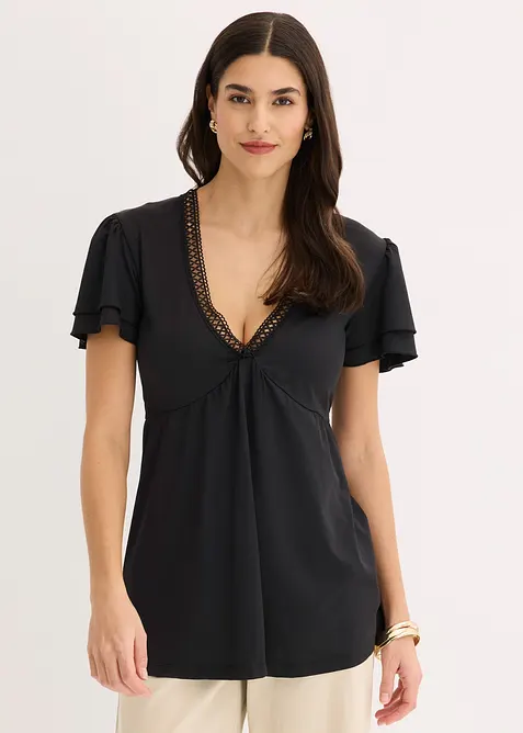 Maglia con pizzo, bonprix