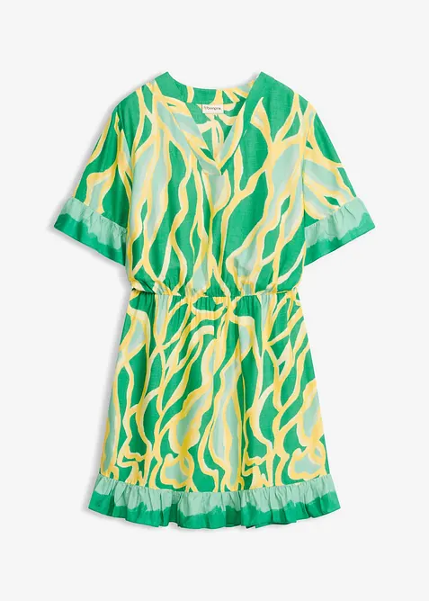 Abito in chiffon con ruches, bonprix