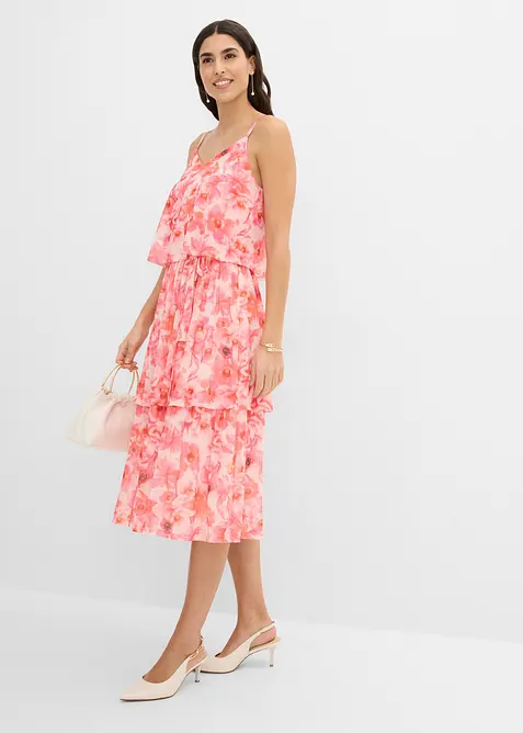 Abito midi in morbido mesh, bonprix