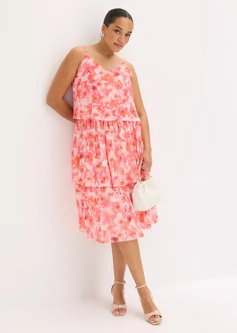 Abito midi in morbido mesh, bonprix