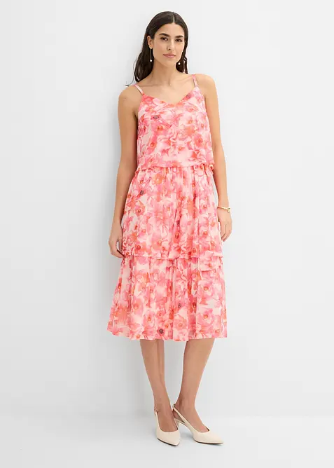 Abito midi in morbido mesh, bonprix