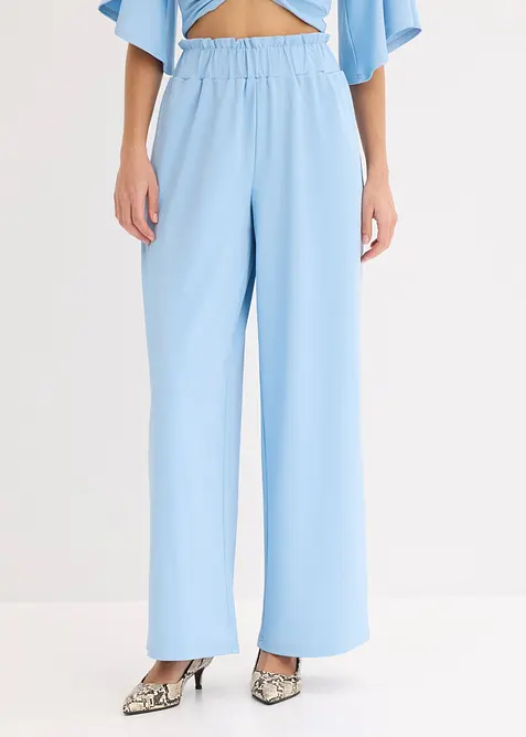 Pantaloni in jersey a vita alta, bonprix