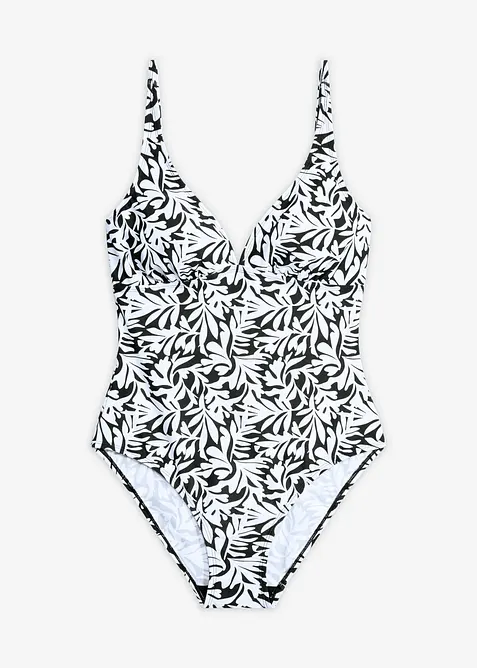 Costume intero con scollatura a V e effetto modellante leggero, bonprix