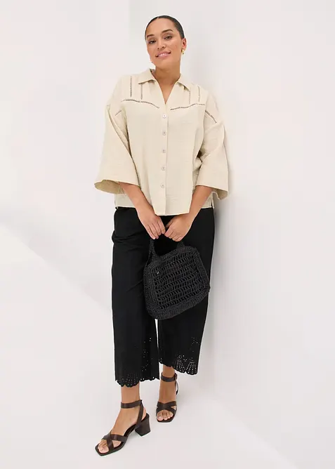 Pantaloni culotte in puro cotone, bonprix