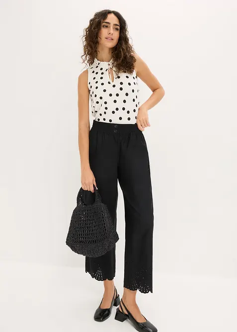 Pantaloni culotte in puro cotone, bonprix