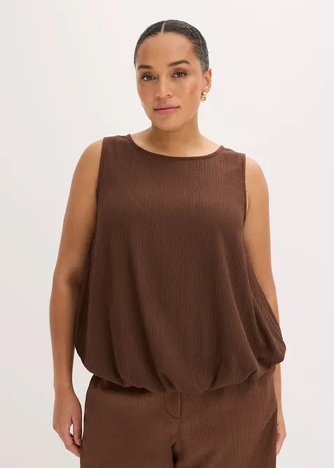 Top in cr&ecirc;pe operato, bonprix