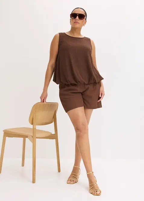 Top in cr&ecirc;pe operato, bonprix