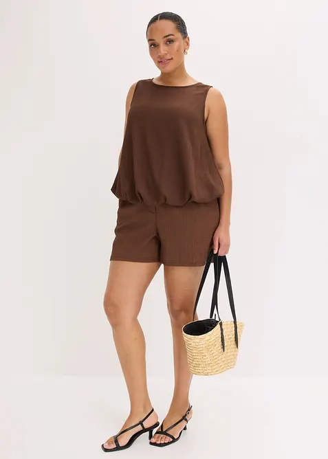 Chino corti in cr&ecirc;pe operato, bonprix