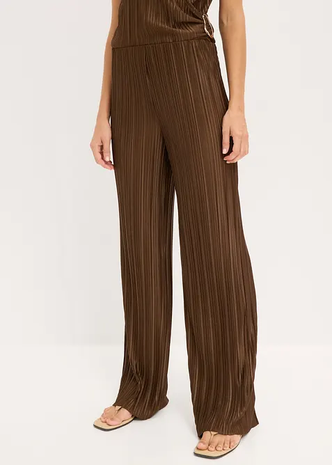 Pantaloni a palazzo plissettati, bonprix