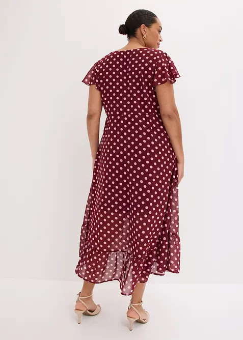 Abito di chiffon con volant, bonprix