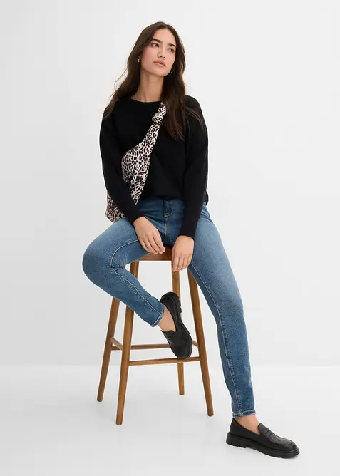 Jeans slim fit, vita alta, bonprix