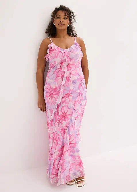 Abito con spalline in mesh morbido, bonprix