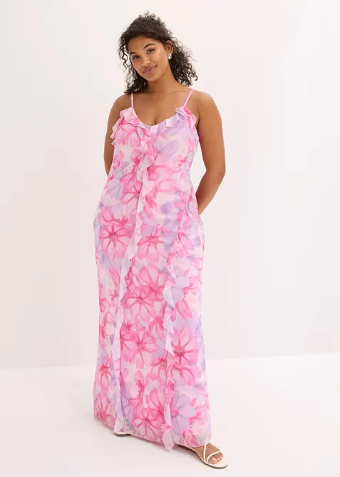 Abito con spalline in mesh morbido, bonprix