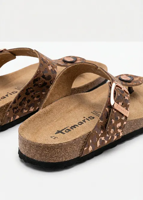 Ciabattine infradito Tamaris con fantasia animalier, Tamaris